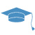 A graphic of a square graduation cap